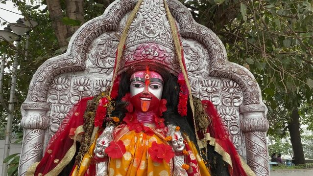 Hindu God Tara Maa at Tarapith Temple.