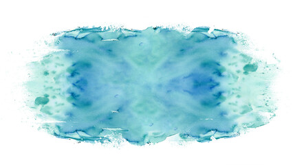 Fototapeta premium Blue colorful abstract watercolor splash brushes texture illustration art paper - Creative arts Aquarelle painted, isolated on white background, canvas for design, hand drawing