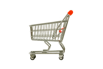 supermarket basket isolated on white background