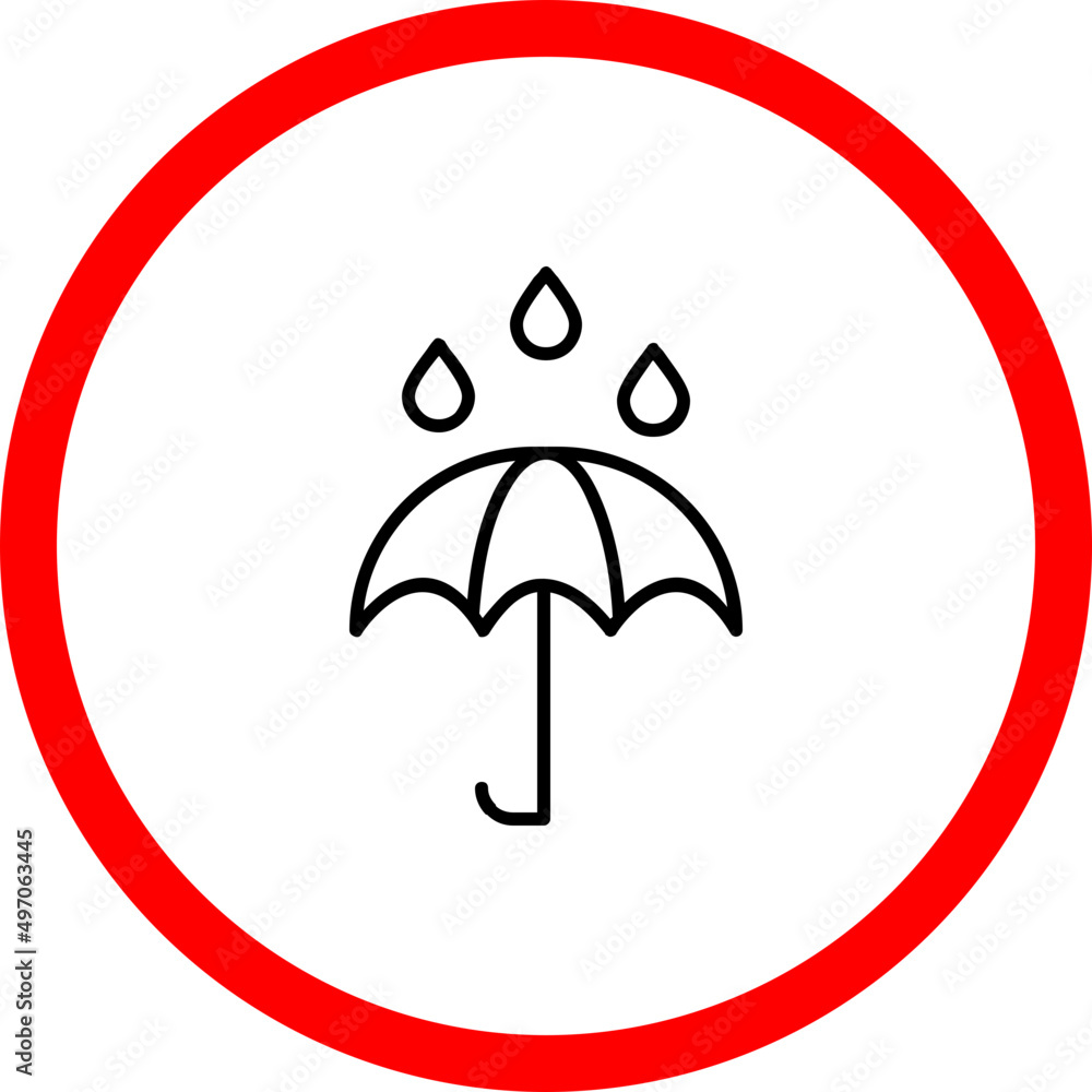 Wall mural Umbrella Icon