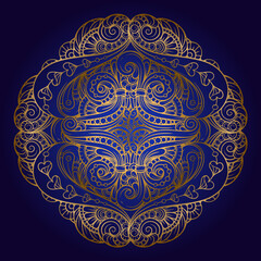 Colorful oriental mandala motif. Ethnic style background