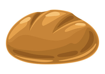 Illustration of bread. Bakery product. Object for food industry.