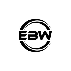 EBW letter logo design with white background in illustrator, vector logo modern alphabet font overlap style. calligraphy designs for logo, Poster, Invitation, etc.