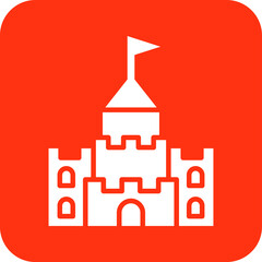 Sand castle Vector Icon Design Illustration