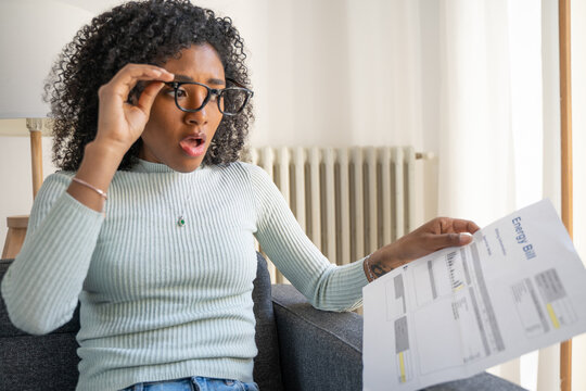 One black woman having problem paying energy bill expenses