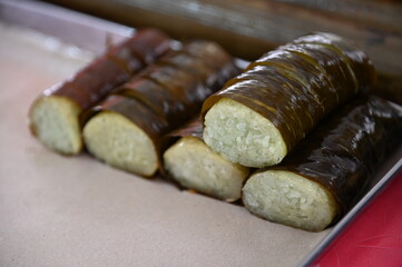 Kuching, Sarawak Malaysia - April 5th 2022:The Malay Ramadan Bazaar (Pasar Ramadan) in Malaysia, with lots of delicacies, under New Norm
