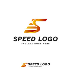 Fototapeta premium Letter S Vector Speed Logo