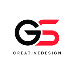 Modern letter GS logo design vector