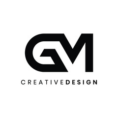 Modern letter GM logo design vector