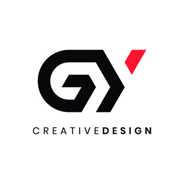Modern letter GY logo design vector