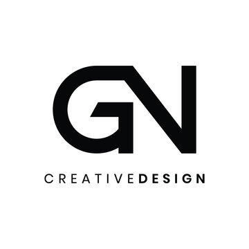 Modern letter GN logo vector