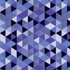 Fototapeta premium Abstract geometric mosaic triangle seamless pattern in very peri, purple and blue. can be used for posters , web pages, home décor and wallpaper 