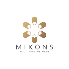 Cube Elegant Abstract Logo Design. Nature Abstract Logo Identity for Branding, Business, Appare, Fasion, Jewellery and Luxury Brand