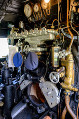 蒸気機関車の操作室