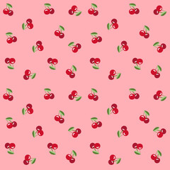 Seamless background cherry red pink background