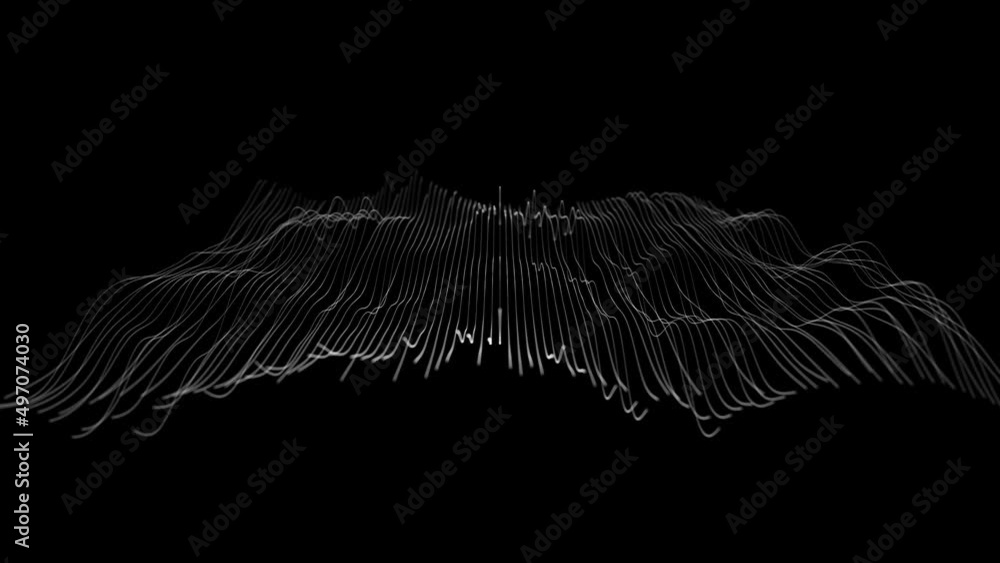 Poster abstract organic network mesh waving fx background loop/ 4k animation of an abstract fractal backgro