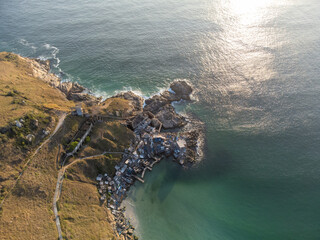 Fishing village by the sea, Arraial do Cabo, Rio de Janeiro, Brazil. drone aerial view