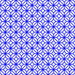 Abstract background. Blue and white geometrical pattern. Modern design. Blue maze pattern on white background. 