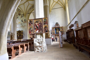 Fototapeta na wymiar inside the catholic church from Sighisoara 40