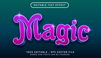 magic 3d text effect and editable text effect