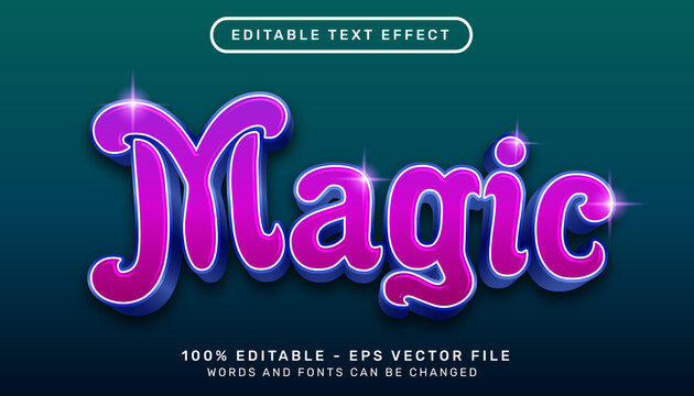 magic 3d text effect and editable text effect