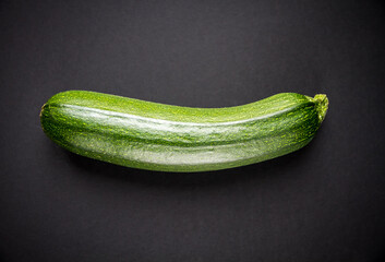 Zucchini isolated on a black background