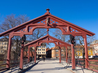 Old Town Bridge (Gamle Bybro,  Gamle Bybroa),Trondheim, Trøndelag County, Norway