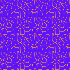 Seamless unique pattern with lines and dots