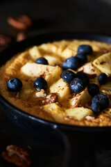 Dutch baby omelette with fruits