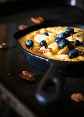 Dutch baby omelette with fruits