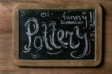 Funny pottery lettering