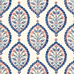 Turkish ornament. Arabic-Muslim style. Endless seamless pattern.