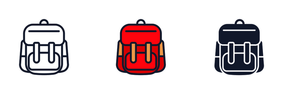 backpack icon symbol template for graphic and web design collection logo vector illustration