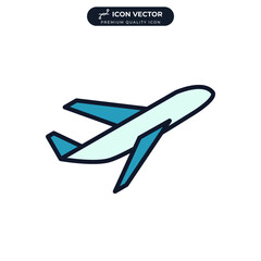airplane icon symbol template for graphic and web design collection logo vector illustration