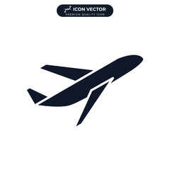 airplane icon symbol template for graphic and web design collection logo vector illustration