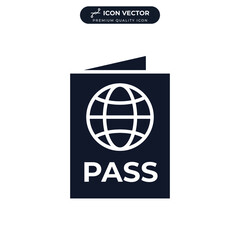 passport icon symbol template for graphic and web design collection logo vector illustration