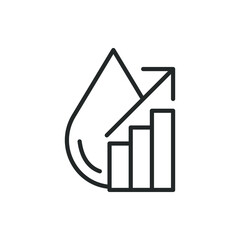 Increasing oil prices icon design isolated on white background. Vector illustration