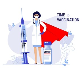 People vaccination concept for immunity health. Covid-19.