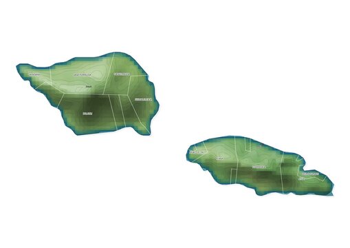 Isolated map of Samoa with capital, national borders, important cities, rivers,lakes. Detailed map of Samoa suitable for large size prints and digital editing.