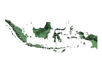 Isolated map of Indonesia with capital, national borders, important cities, rivers,lakes. Detailed map of Indonesia suitable for large size prints and digital editing.