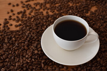 kawa filiżanka ziarno drink