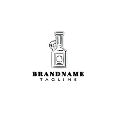 growler logo cartoon icon design template black isolated vector illustration