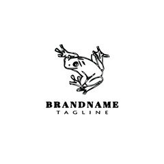 frog logo template icon design vector illustration