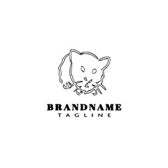 cute hamster animal logo template icon vector illustration