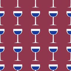 Seamless pattern with glass with wine for fabrics and textiles and linens and gifts and cards and kitchen