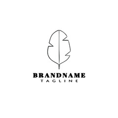 leaf logo cartoon icon design template black isolated vector illustration