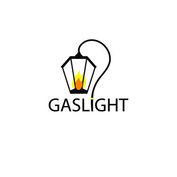 gaslight icon logo vector light lamp