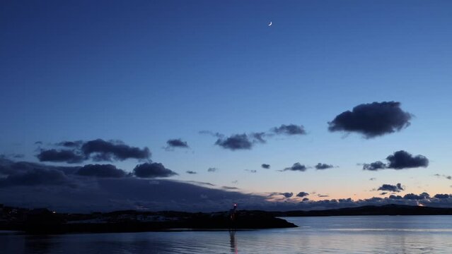 Twilight in Brønnøysund ,Helgeland,Northern Norway,scandinavia,Europe