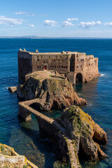 Fototapeta na wymiar view of the Fort of Saint John the Baptist on Berlenga Grande Island in Portugal