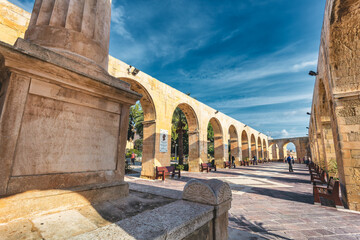Fototapeta premium Upper Barakka Gardens in Valletta on Malta